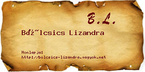 Bölcsics Lizandra névjegykártya